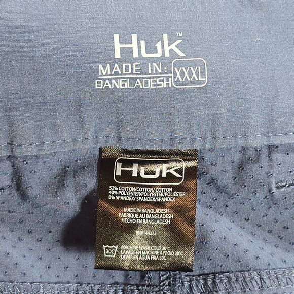 HUK Next Level Cargo Shorts Mens 3XL Blue Fishing Performance 10.5" Outdoor - Picture 6 of 11